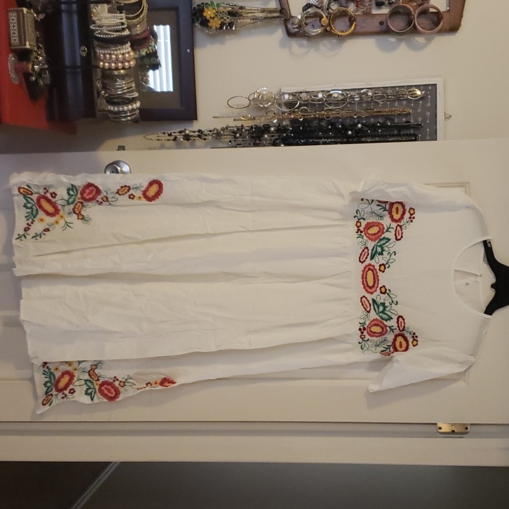 White embroidered dress
